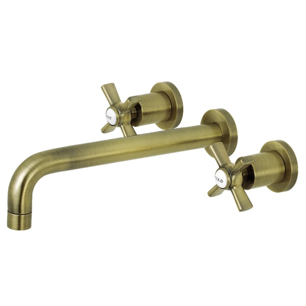 Roman Tub Faucet, Antique Brass, Wall Mount